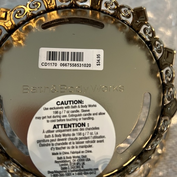 NWT Bath & Body Works Spider Web Jeweled Single Wick Candle Holder - Picture 4 of 6